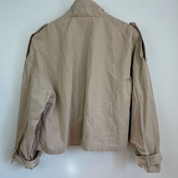 Modesens Ichi Women’s 36 Us Small Oversized Bazoza Jacket Coat Doeskin Neutral - Picture 11 of 15